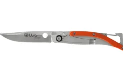 Couteau pliant Lug SP1SO orange manche en G10 et acier 11cm avec clip