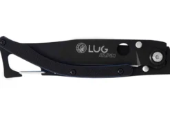 Couteau pliant Lug SP1TBB noir mat et bleu black titanium 11cm avec clip