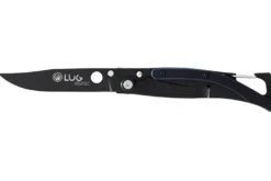 Couteau pliant Lug SP1TBB noir mat et bleu black titanium 11cm avec clip