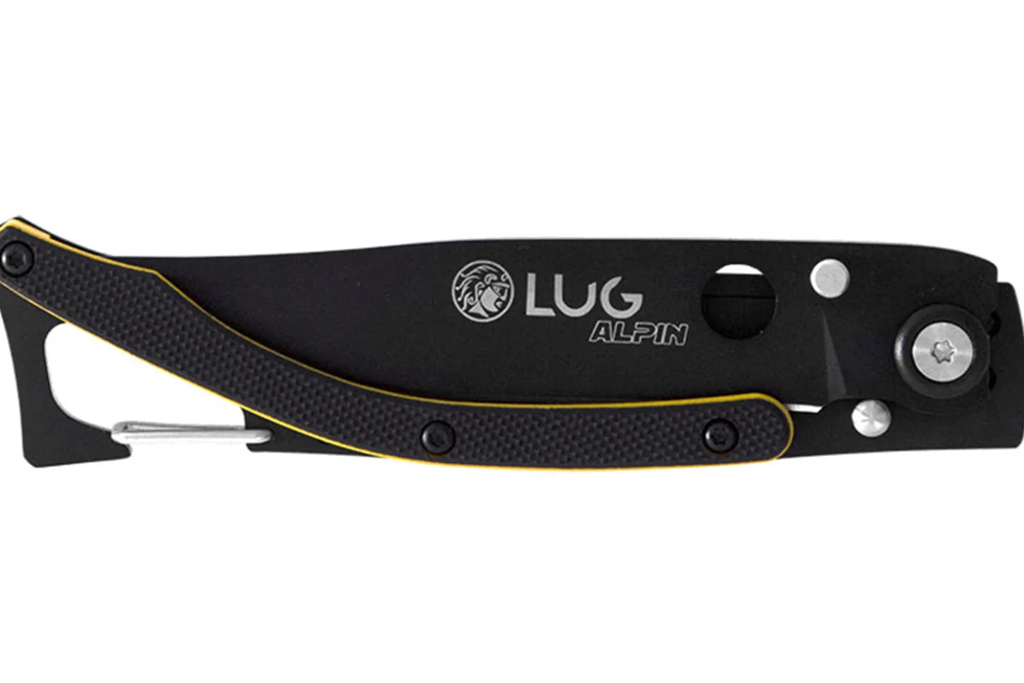 Couteau pliant Lug SP1TJN manche en G10 noir et jaune 11cm avec clip