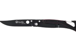 Couteau pliant Lug SP1TRB noir mat et rouge black titanium 11cm avec clip
