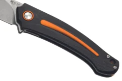 Couteau pliant MKM Arvenis By FOX knives MK.FX01MGOR manche G10 noir/Alu orange 12cm+ étui