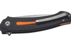 Couteau pliant MKM Arvenis By FOX knives MK.FX01MGOR manche G10 noir/Alu orange 12cm+ étui