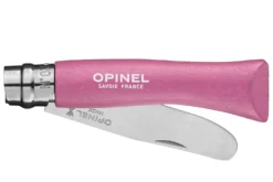 Couteau pliant Mon Premier Opinel n°07 lame 8cm manche en charme fuchsia