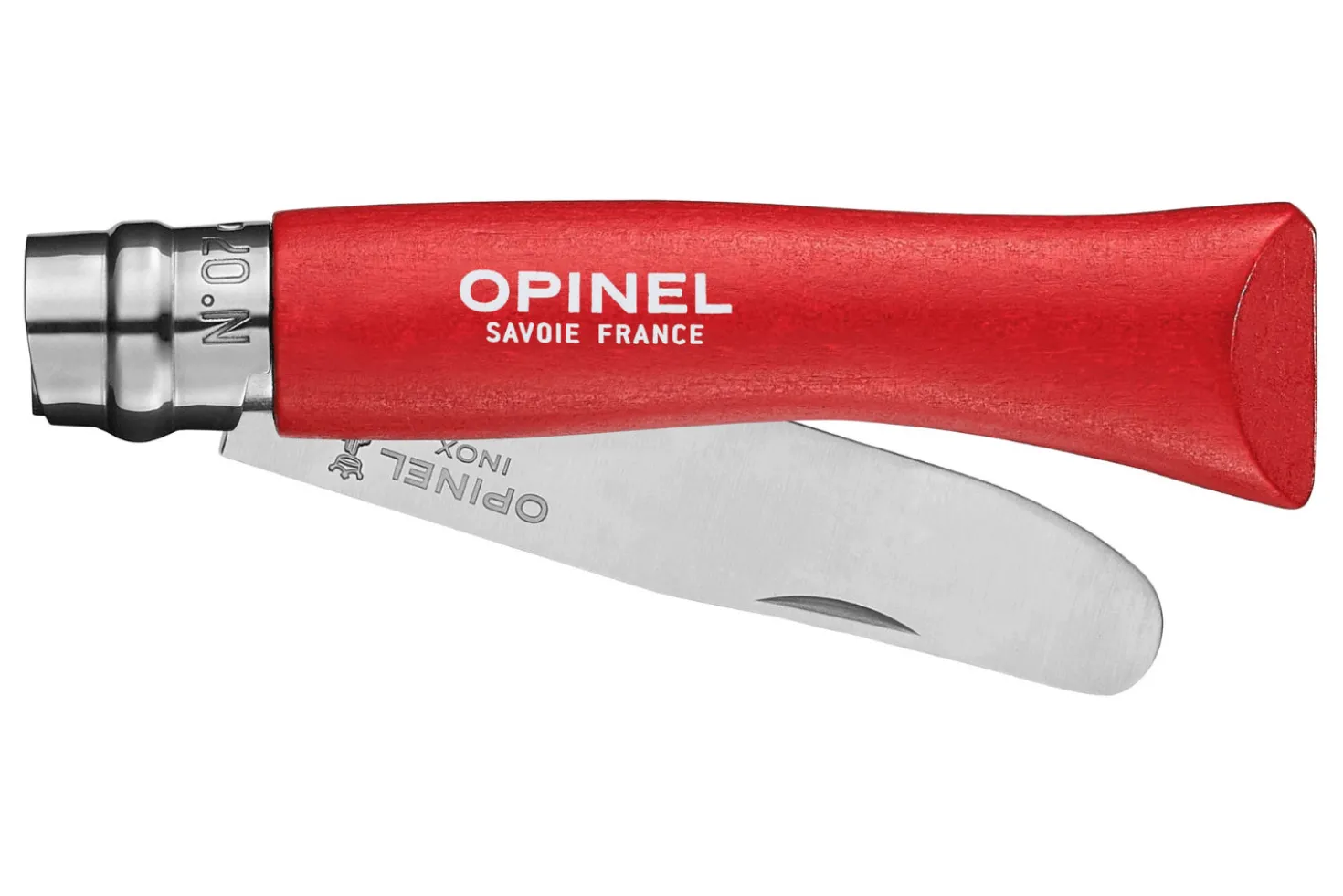 Couteau pliant Mon Premier Opinel n°07 lame 8cm manche en charme rouge