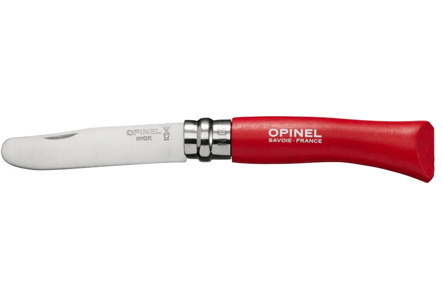 Couteau pliant Mon Premier Opinel n°07 lame 8cm manche en charme rouge