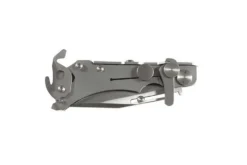 Couteau pliant multifonction Wildsteer W Pocket WPO02 lame semi-dentée manche acier 11,7cm avec brise-vitre et coupe-sangle