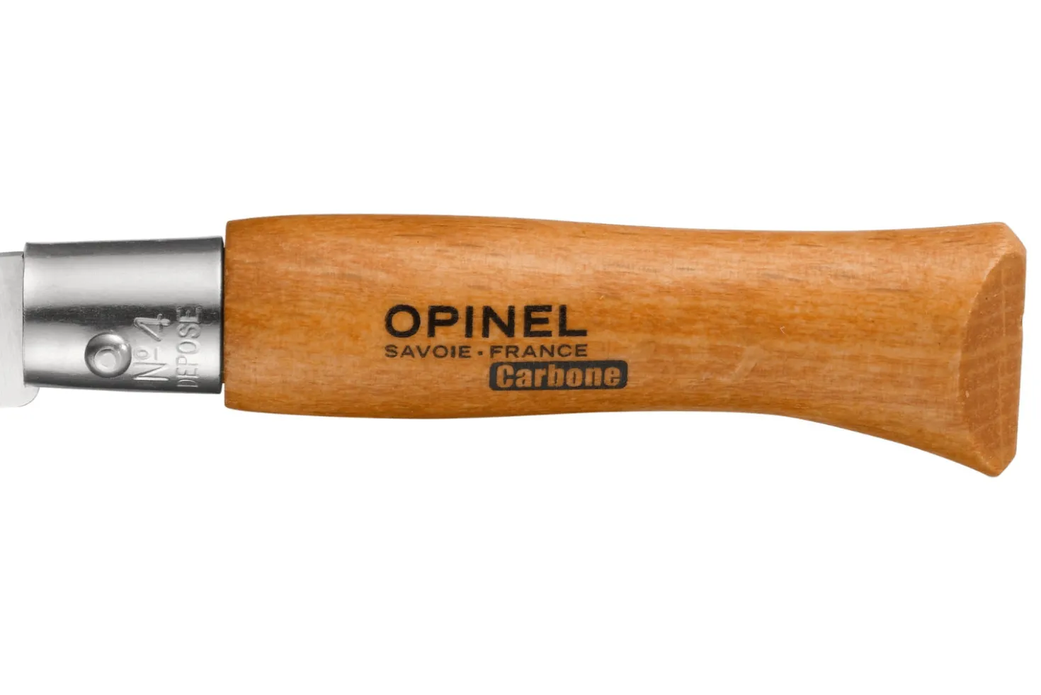 Couteau pliant Opinel Tradition Carbone n°04 lame 5cm manche hêtre