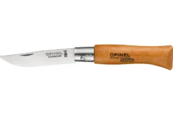 Couteau pliant Opinel Tradition Carbone n°04 lame 5cm manche hêtre