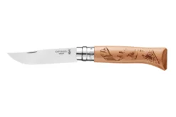 Couteau pliant Opinel Tradition Gravures Velo n°08 lame 8,5cm manche hêtre