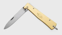 Couteau pliant OTTER Mercator acier inox manche laiton gravé 11cm