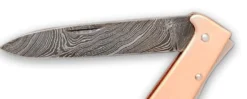 Couteau pliant OTTER Mercator acier damas 256 couches manche cuivre 11cm