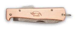 Couteau pliant OTTER Mercator acier damas 256 couches manche cuivre 11cm