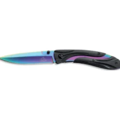 Couteau pliant Puma-Tec 306911 arc-en-ciel manche 11cm