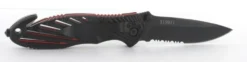 Couteau pliant Puma Tec 319911 à dents manche alu 11cm + fonctions secours