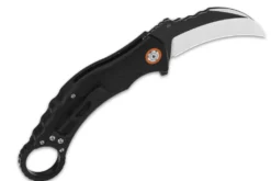 Couteau pliant QSP Eagle 120B karambit manche en G10 noir 13,6cm