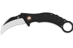 Couteau pliant QSP Eagle 120B karambit manche en G10 noir 13,6cm