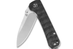 Couteau pliant QSP Hawk 131C manche en fibre de carbone motif damassé 10,5cm
