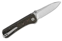 Couteau pliant QSP Hawk 131T manche en carbone incrusté de cuivre 10,5cm noir/bronze