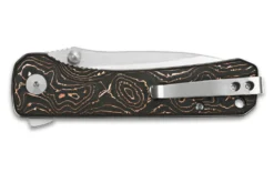 Couteau pliant QSP Hawk 131T manche en carbone incrusté de cuivre 10,5cm noir/bronze