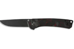Couteau pliant QSP Osprey 139F2 manche en carbone et G10 noir et rouge 10,8cm