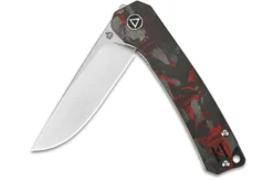 Couteau pliant QSP Osprey shredded 139F1 manche en carbone et G10 gris/rouge 10,8cm
