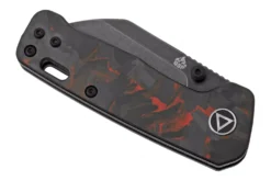 Couteau pliant QSP Penguin Mini 130XSE2 manche en carbone et G10 noir et rouge 8,2cm