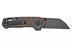 Couteau pliant QSP Penguin Mini 130XSE2 manche en carbone et G10 noir et rouge 8,2cm