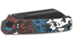 Couteau pliant QSP Penguin 130SJF2 lame noire manche en carbone multicolore 10,3cm