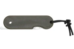 Couteau pliant Skult français éco-responsable Le Banc de Poissons manche vert 10cm