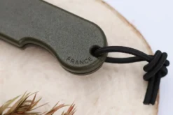 Couteau pliant Skult français éco-responsable Le Banc de Poissons manche vert 10cm