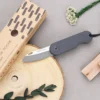 Couteau pliant Skult français éco-responsable manche gris 10cm