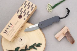 Couteau pliant Skult français éco-responsable manche gris 10cm