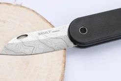 Couteau pliant Skult français éco-responsable Les Fonds Marins manche noir 10cm