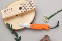 Couteau pliant Skult français éco-responsable manche orange 10cm
