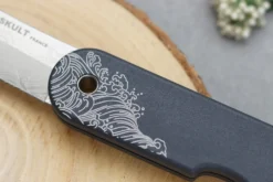 Couteau pliant Skult français éco-responsable La Vague manche gris 10cm