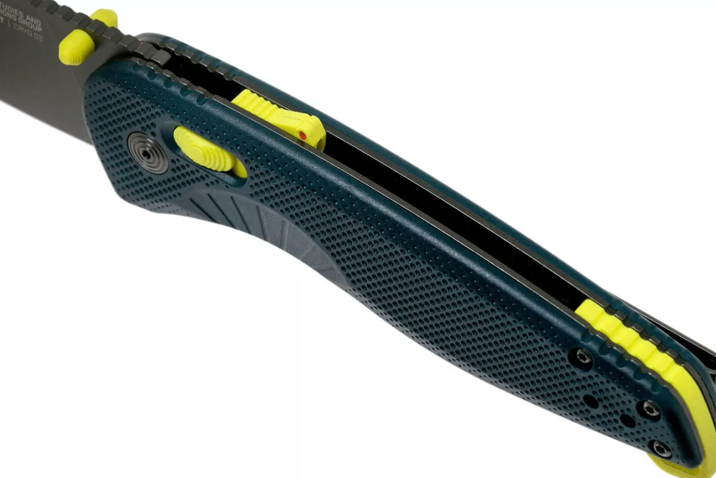 Couteau pliant SOG Aegis AT SGAEINAC manche en nylon/fibres de verre bleu 12,7cm