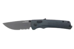 Couteau pliant SOG Flash At Grey SGFLASHSGR semi-denté manche en nylon/fibres de verre gris 11,6cm