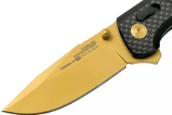 Couteau pliant SOG Terminus XR LTE GOLD SGTM1033 lame dorée manche G10/carbone 10,8cm noir