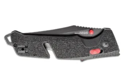 Couteau pliant SOG Trident AT SGTRIDSBKR semi-denté manche en nylon/fibres de verre 13,5cm noir/rouge