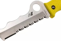 Couteau pliant Spyderco Assist C79PSYL semi-denté manche en nylon/fibre de verre jaune 12,4cm