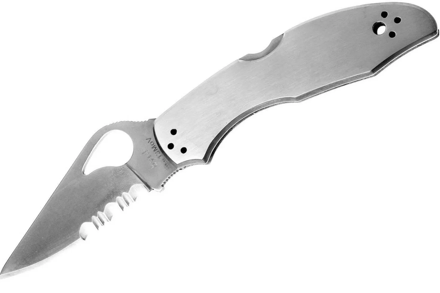 Couteau pliant Spyderco BYRD Meadowlark 2 à dents tout inox 10cm