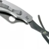 Couteau pliant Spyderco Clipitool C169P manche en acier 6,5cm + ciseau