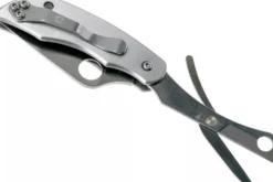Couteau pliant Spyderco Clipitool C169P manche en acier 6,5cm + ciseau