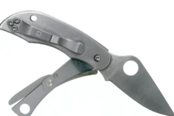 Couteau pliant Spyderco Clipitool C169P manche en acier 6,5cm + ciseau
