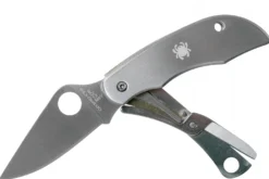 Couteau pliant Spyderco Clipitool C169P manche en acier 6,5cm + ciseau