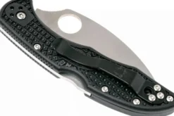 Couteau pliant Spyderco Delica 4 à dents C11FSWCBK manche en nylon/fibres de verre noir 10,8cm