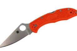 Couteau pliant Spyderco Delica 4 C11FPOR manche en nylon/fibre de verre orange 10,8cm