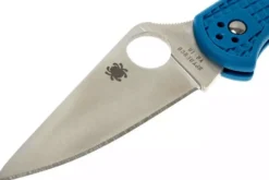 Couteau pliant Spyderco Delica 4 C11FPBL en nylon/fibre de verre bleu 10,8cm