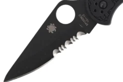 Couteau pliant Spyderco Delica 4 C11PSBBK semi denté manche nylon/fibre de verre noir 10,8cm
